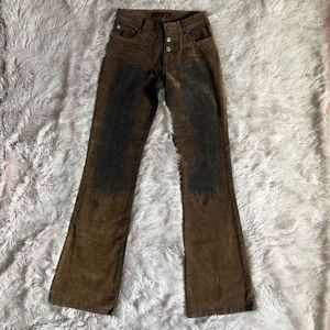 Bongo Orange Wash Suede Jeans